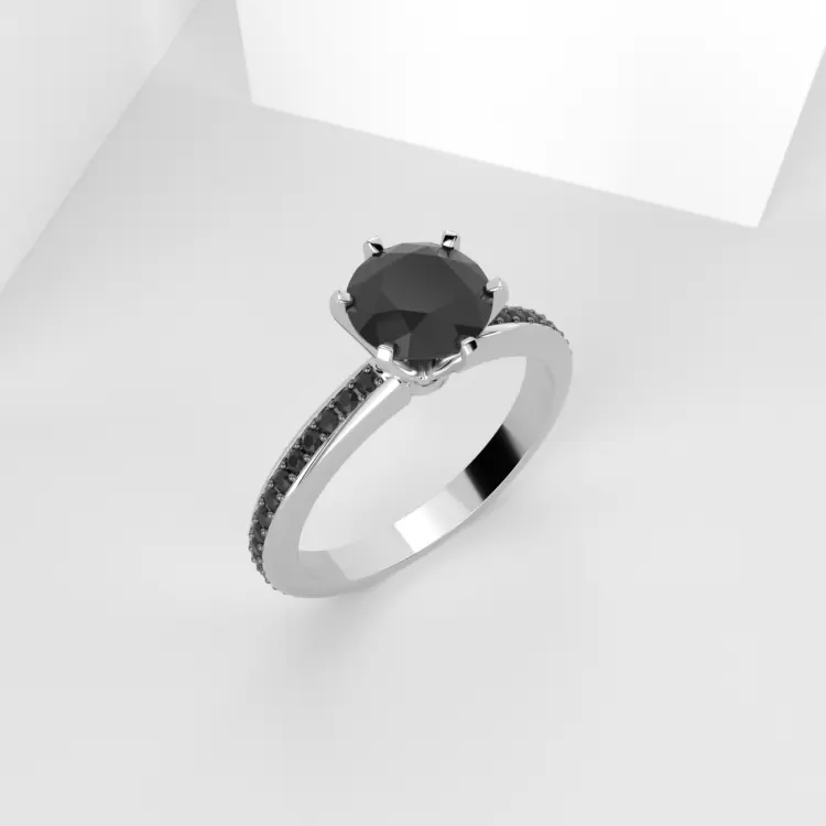 Помолвочное кольцо из платины (1057)