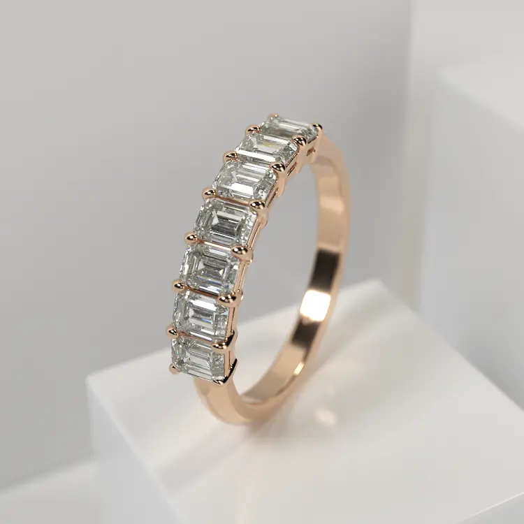 Обручальное женское кольцо из розового золота 585 пробы (1071)