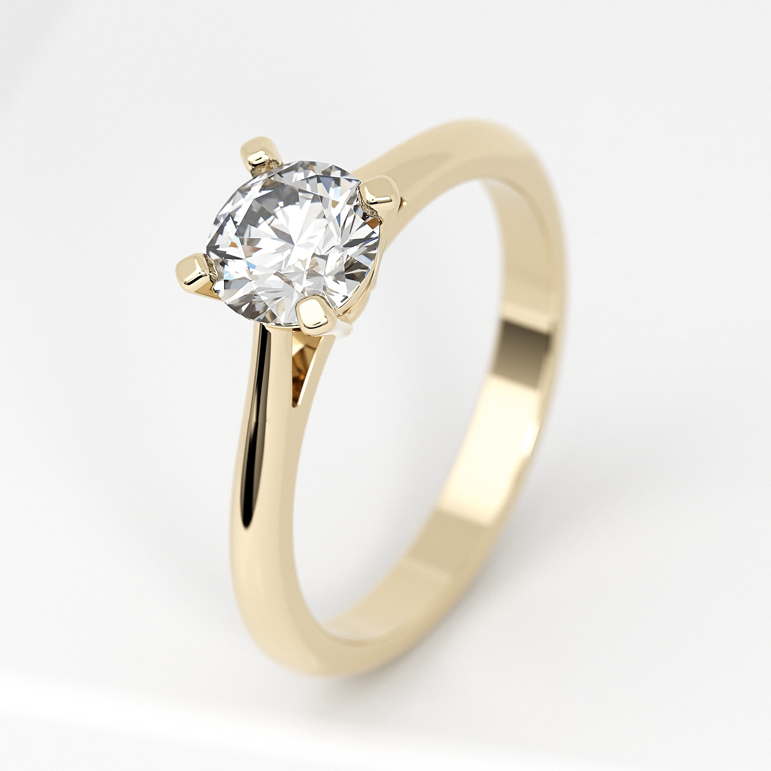 Помолвочное кольцо из желтого золота 585 пробы (1080)