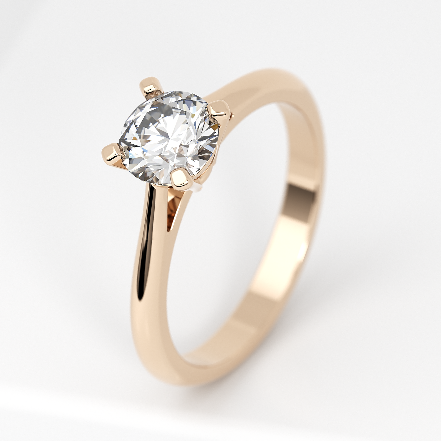 Помолвочное кольцо из розового золота 585 пробы (1080)