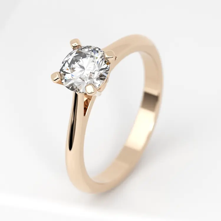 Помолвочное кольцо из розового золота 585 пробы (1080)