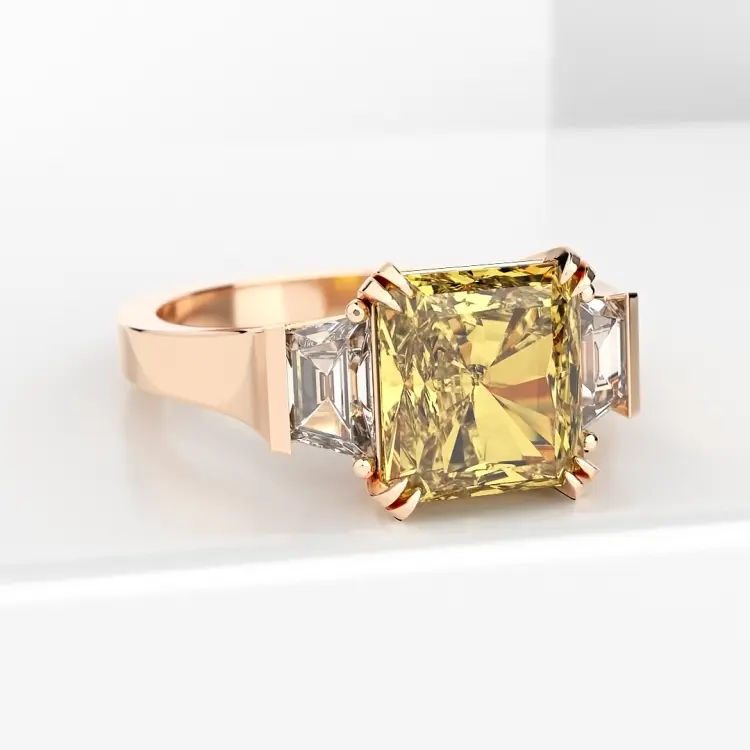 Помолвочное кольцо из розового золота 585 пробы (1081)