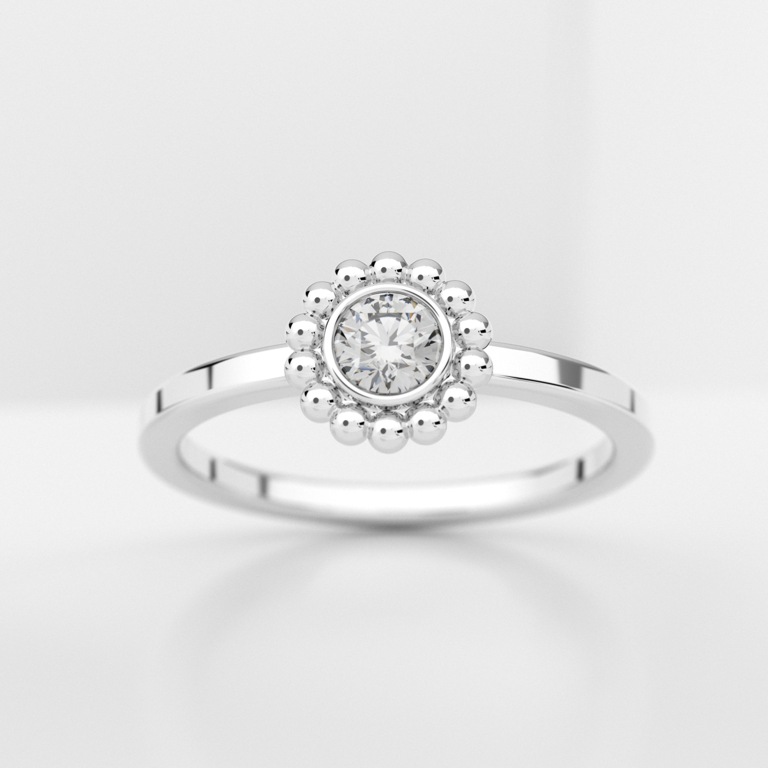 Помолвочное кольцо из платины (1085)