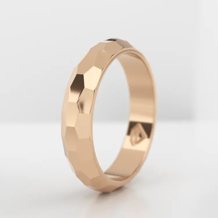Обручальное женское кольцо из розового золота 585 пробы (701L)