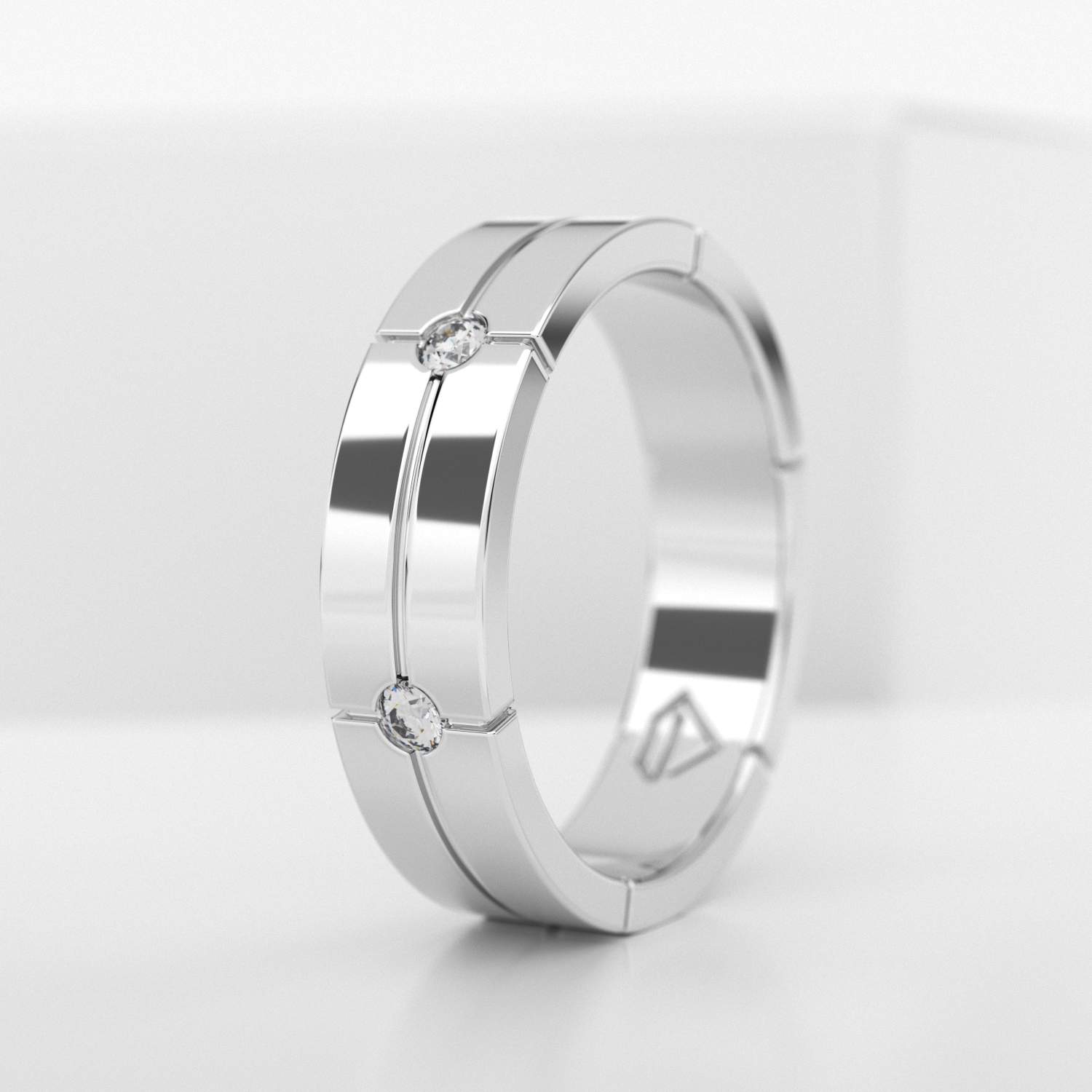 Обручальное женское кольцо из платины (706L)