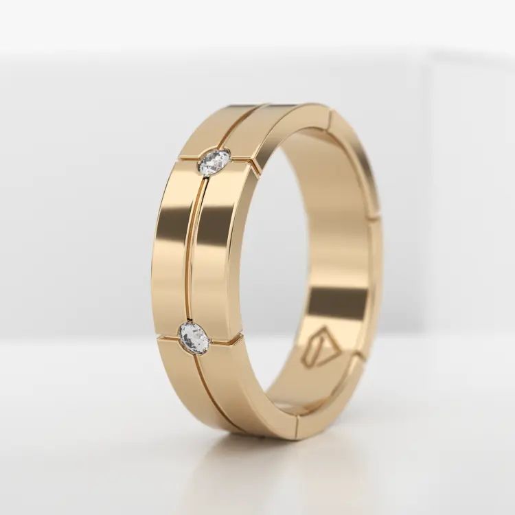 Обручальное женское кольцо из желтого золота 585 пробы (706L)