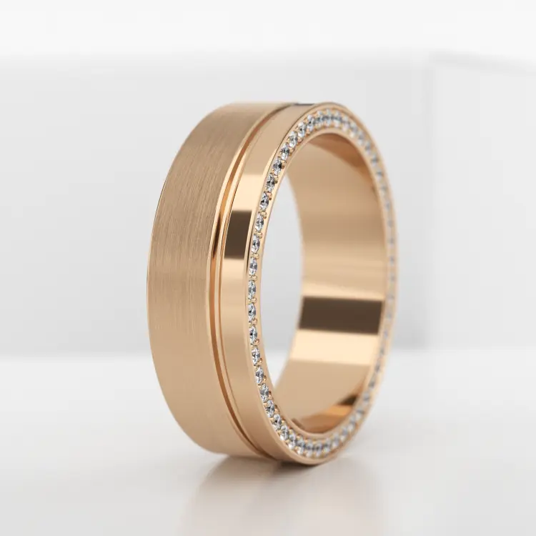 Обручальное женское кольцо из розового золота 585 пробы (708L)