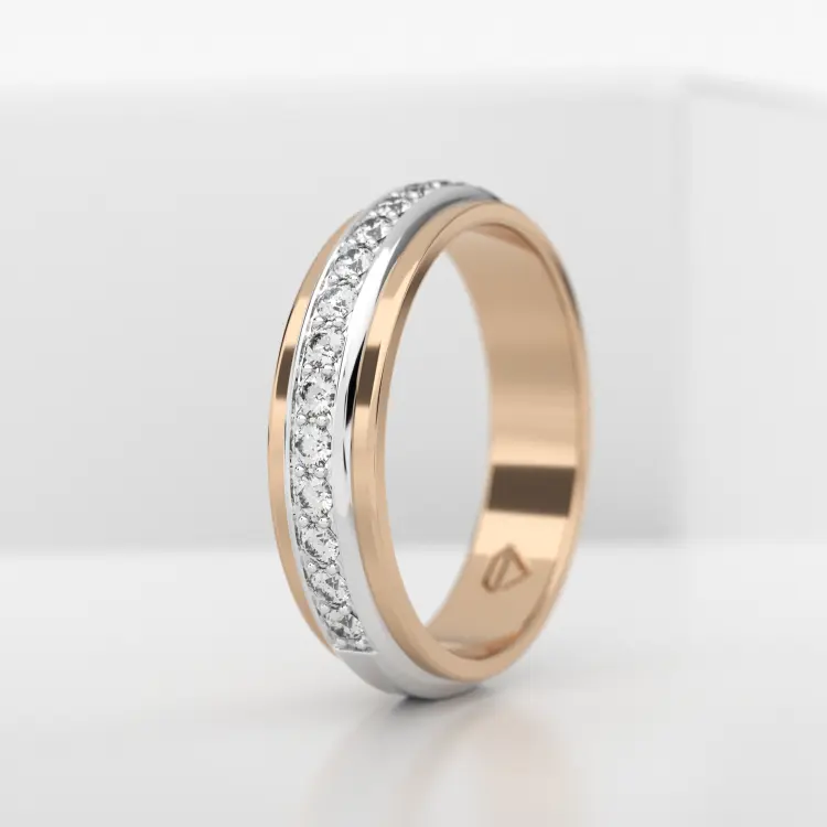 Обручальное женское кольцо из розового золота 585 пробы (710L)