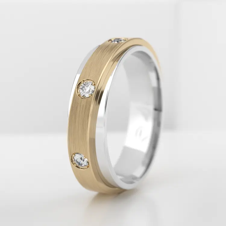 Обручальное женское кольцо из белого золота 585 пробы (711L)