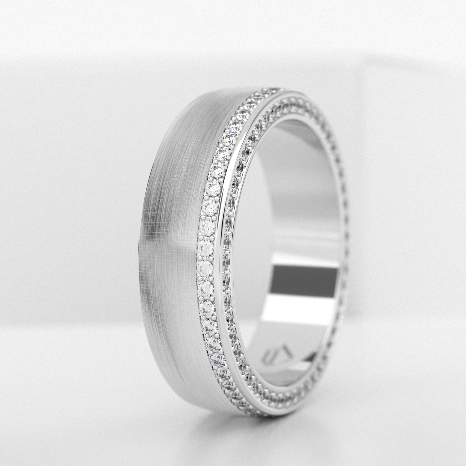 Обручальное женское кольцо из платины (712L)