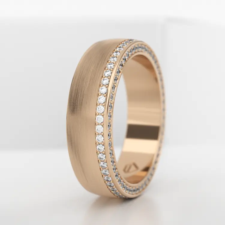 Обручальное женское кольцо из розового золота 585 пробы (712L)