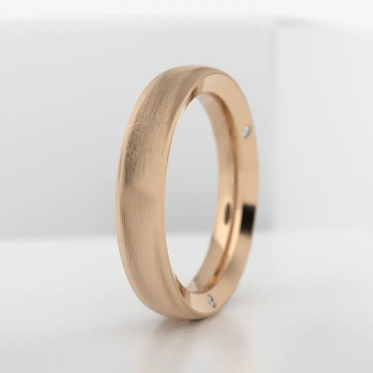 Обручальное женское кольцо из розового золота 585 пробы (714L)