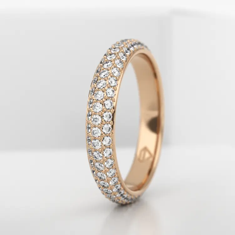 Обручальное женское кольцо из розового золота 585 пробы (716L)