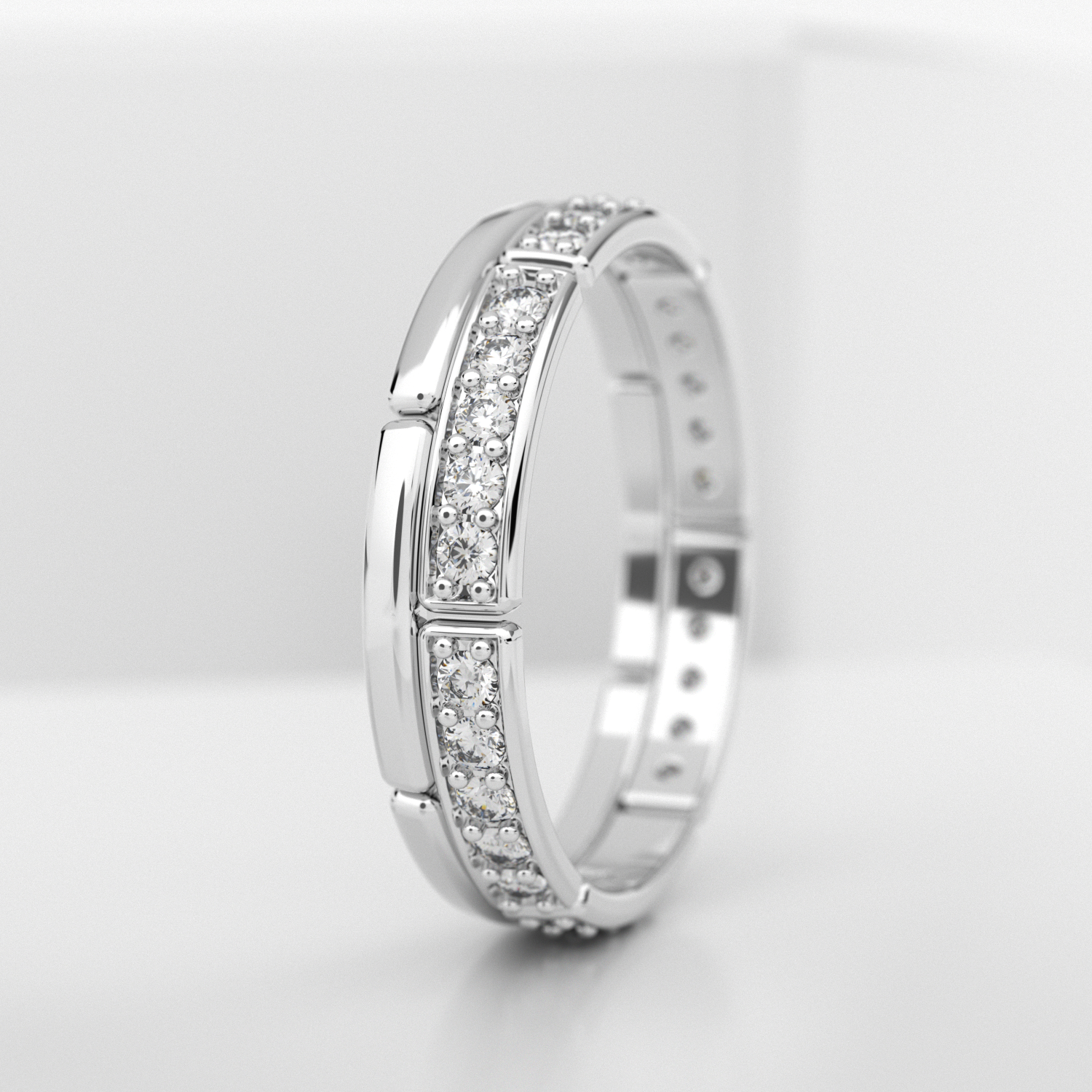 Обручальное женское кольцо из платины (717L)