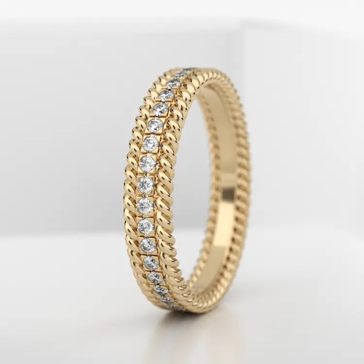Обручальное женское кольцо из желтого золота 585 пробы (718L)