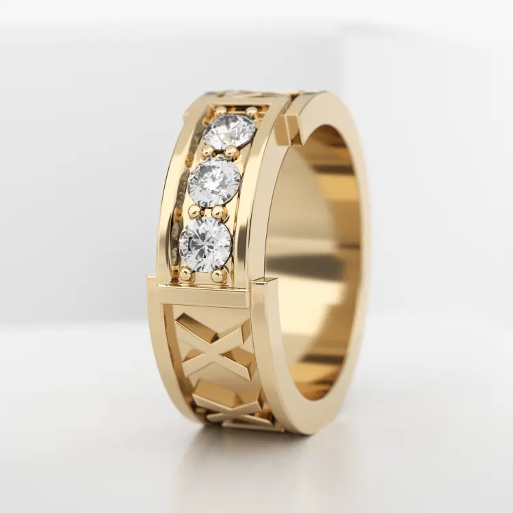 Обручальное женское кольцо из желтого золота 585 пробы (722L)