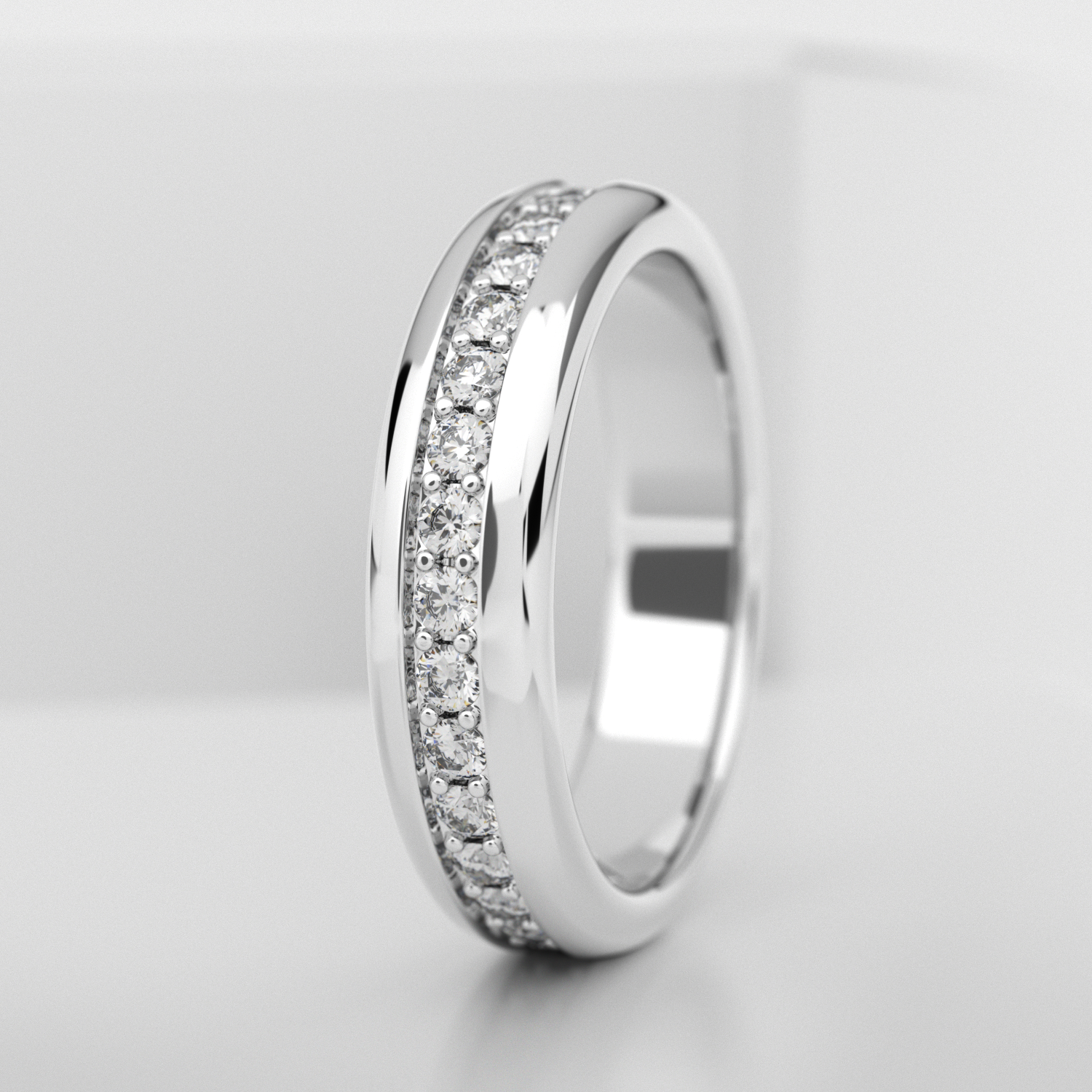 Обручальное женское кольцо из белого золота 585 пробы (723L)