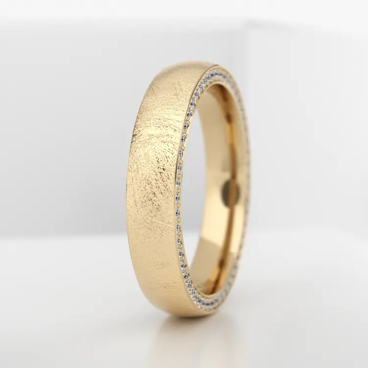 Обручальное женское кольцо из желтого золота 585 пробы (726L)