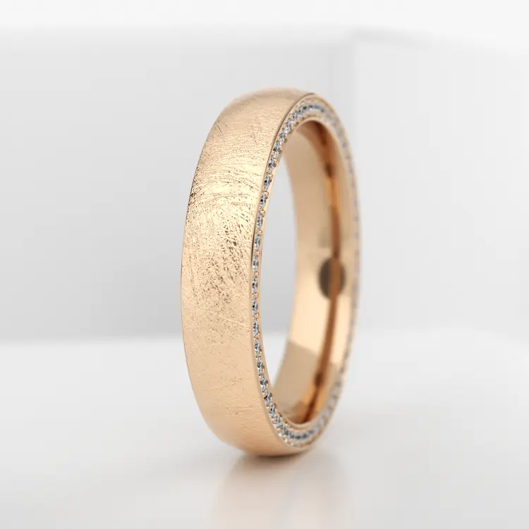 Обручальное женское кольцо из розового золота 585 пробы (726L)