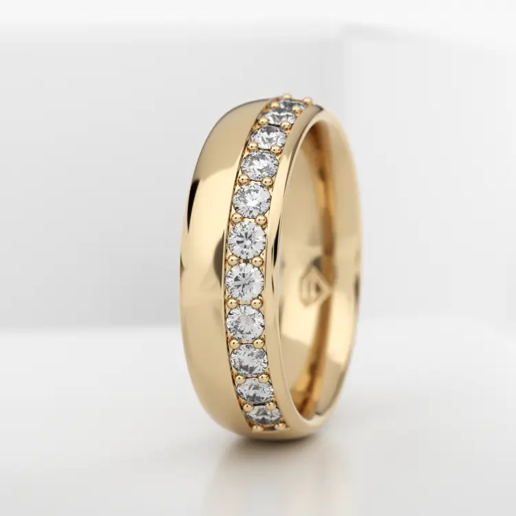 Обручальное женское кольцо из желтого золота 585 пробы (727L)