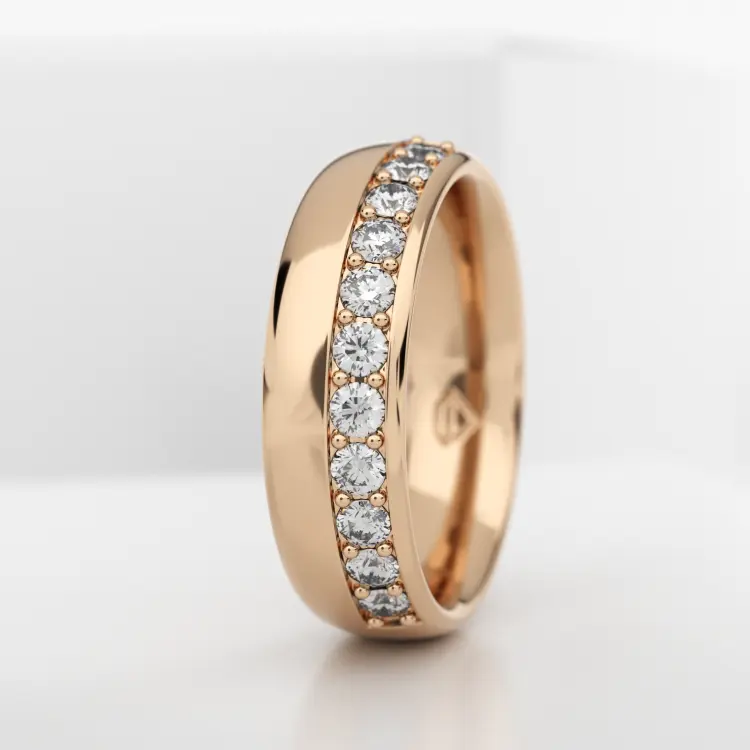 Обручальное женское кольцо из розового золота 585 пробы (727L)