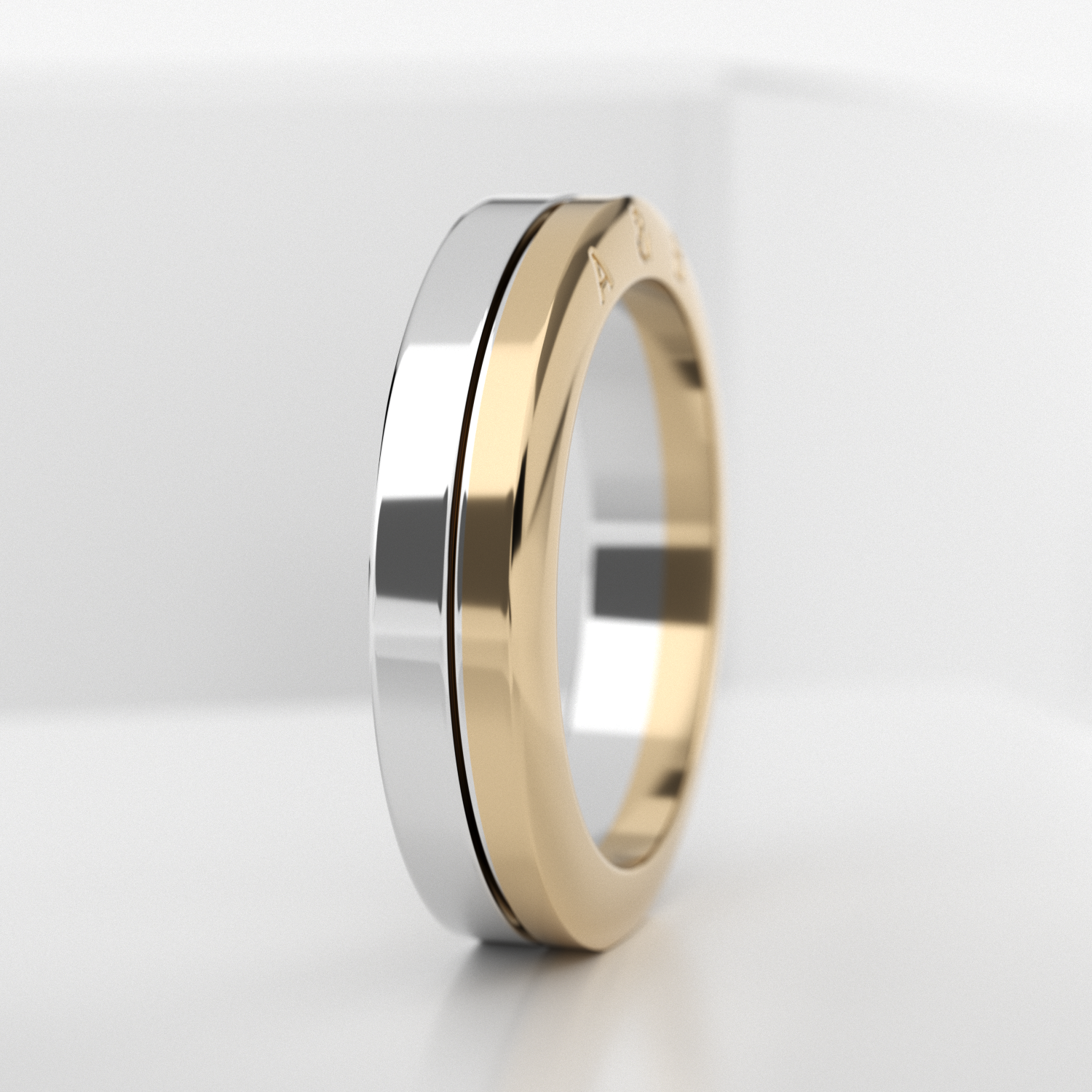 Обручальное женское кольцо из белого золота 750 пробы (729L)