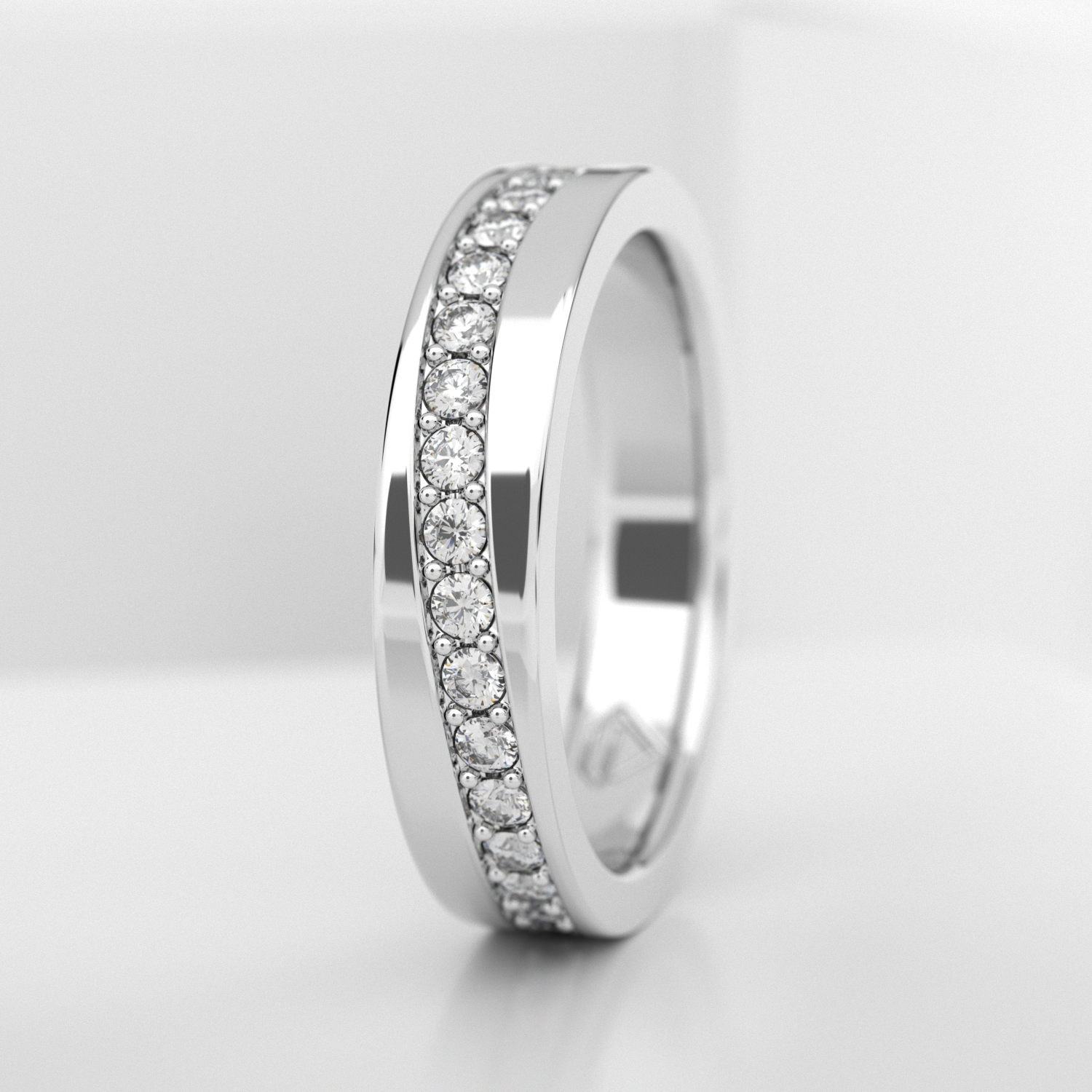 Обручальное женское кольцо из платины (734L)