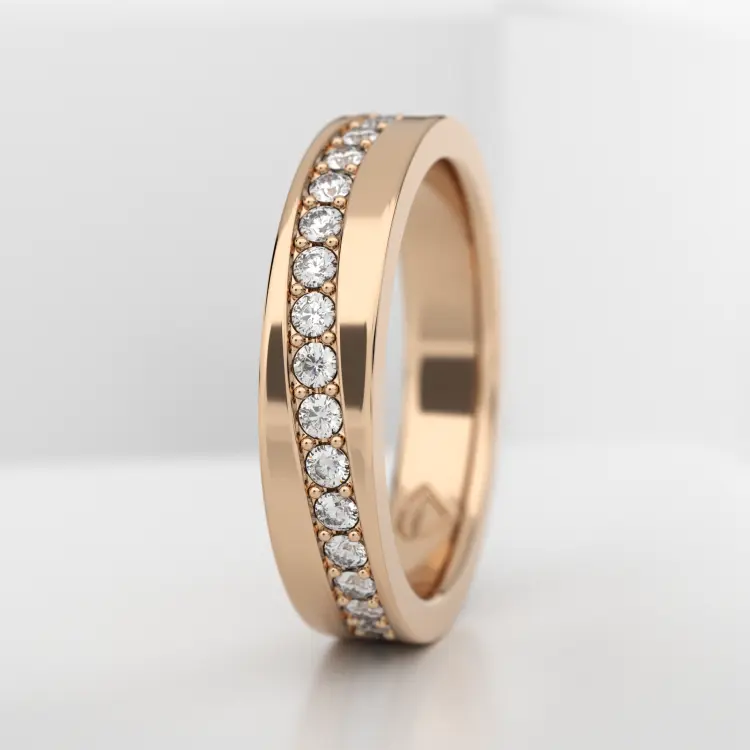 Обручальное женское кольцо из розового золота 585 пробы (734L)