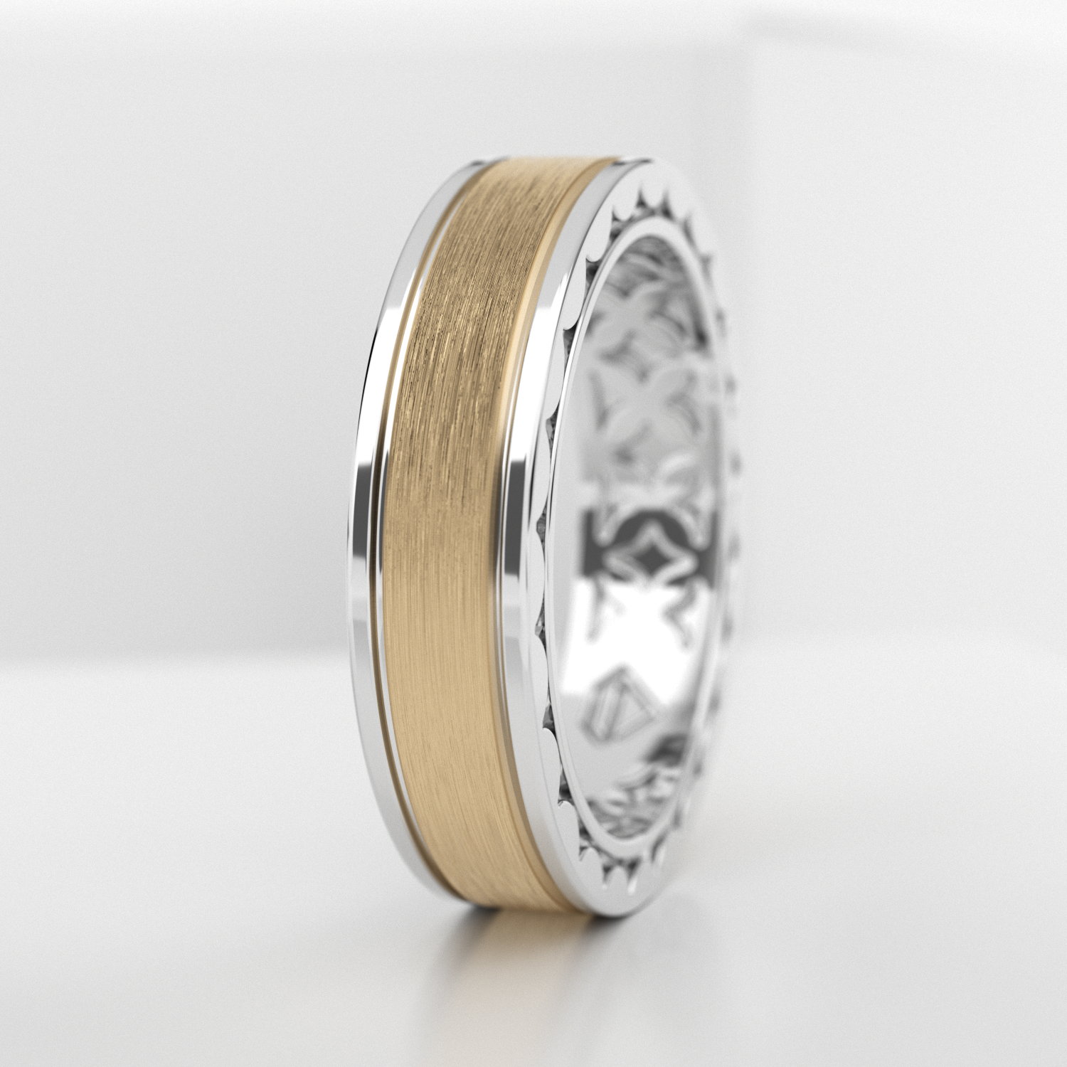 Обручальное женское кольцо из белого золота 585 пробы (735L)