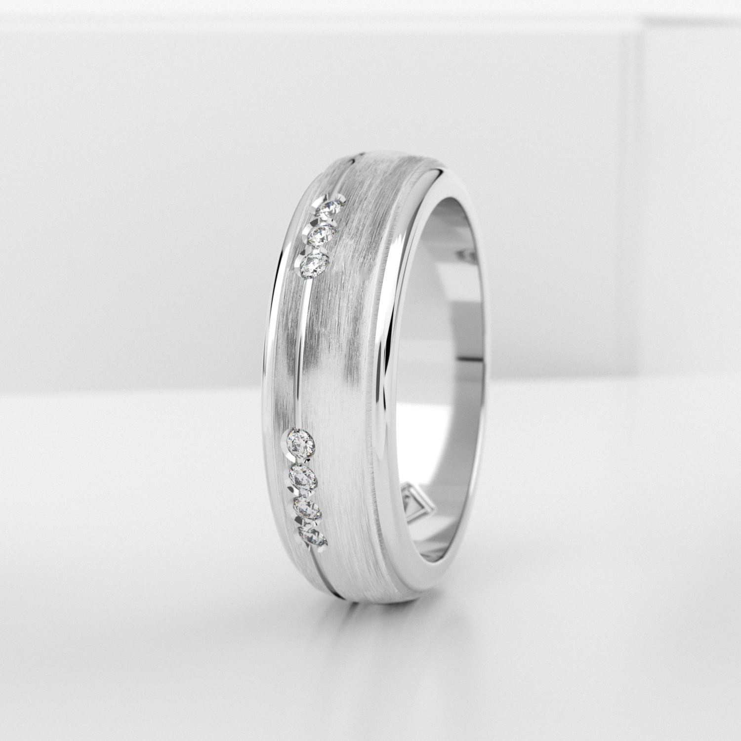 Обручальное женское кольцо из платины (741L)