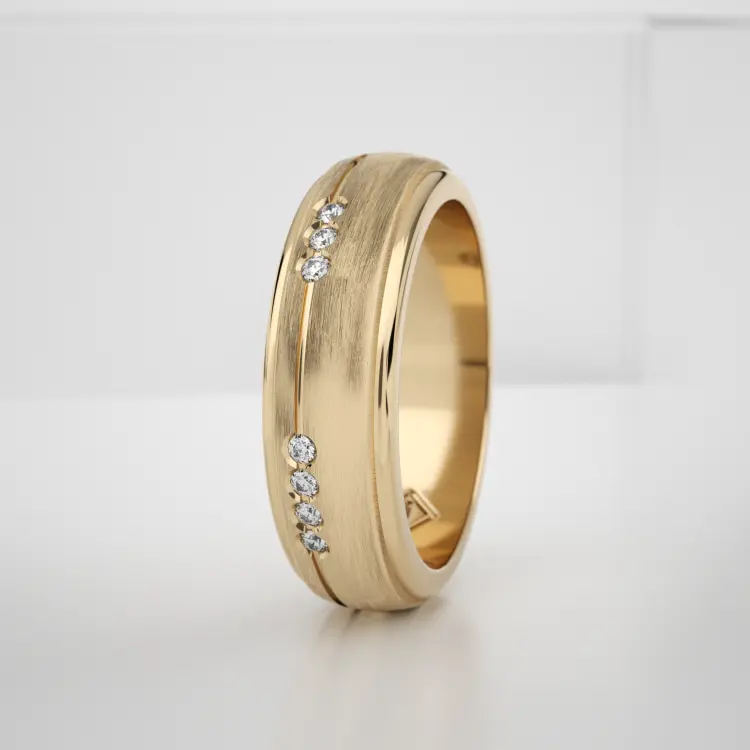 Обручальное женское кольцо из желтого золота 585 пробы (741L)