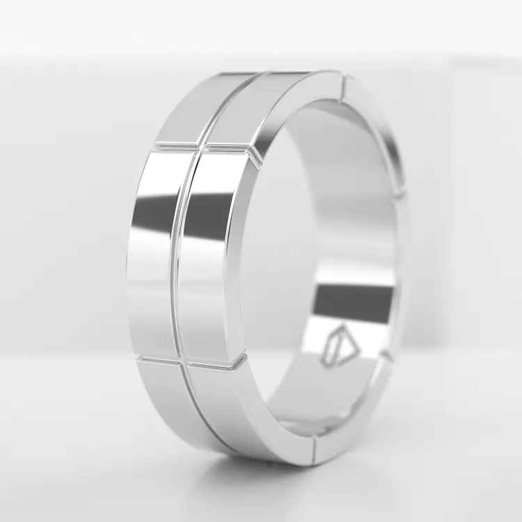 Обручальное мужское кольцо из платины (706M)
