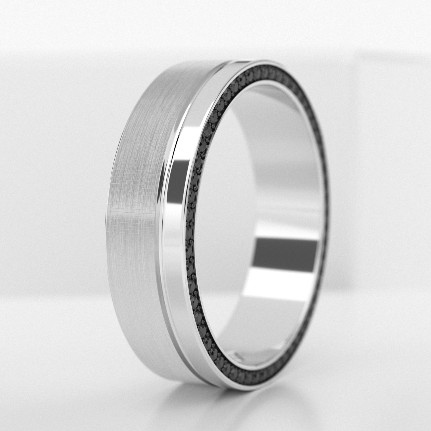 Обручальное мужское кольцо из платины (708M)