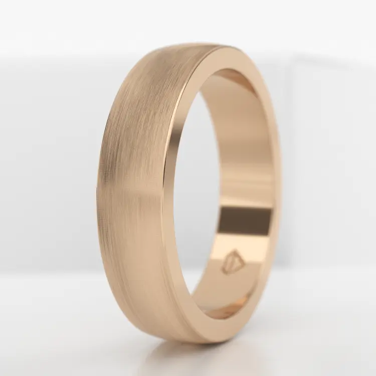 Обручальное мужское кольцо из розового золота 585 пробы (712M)