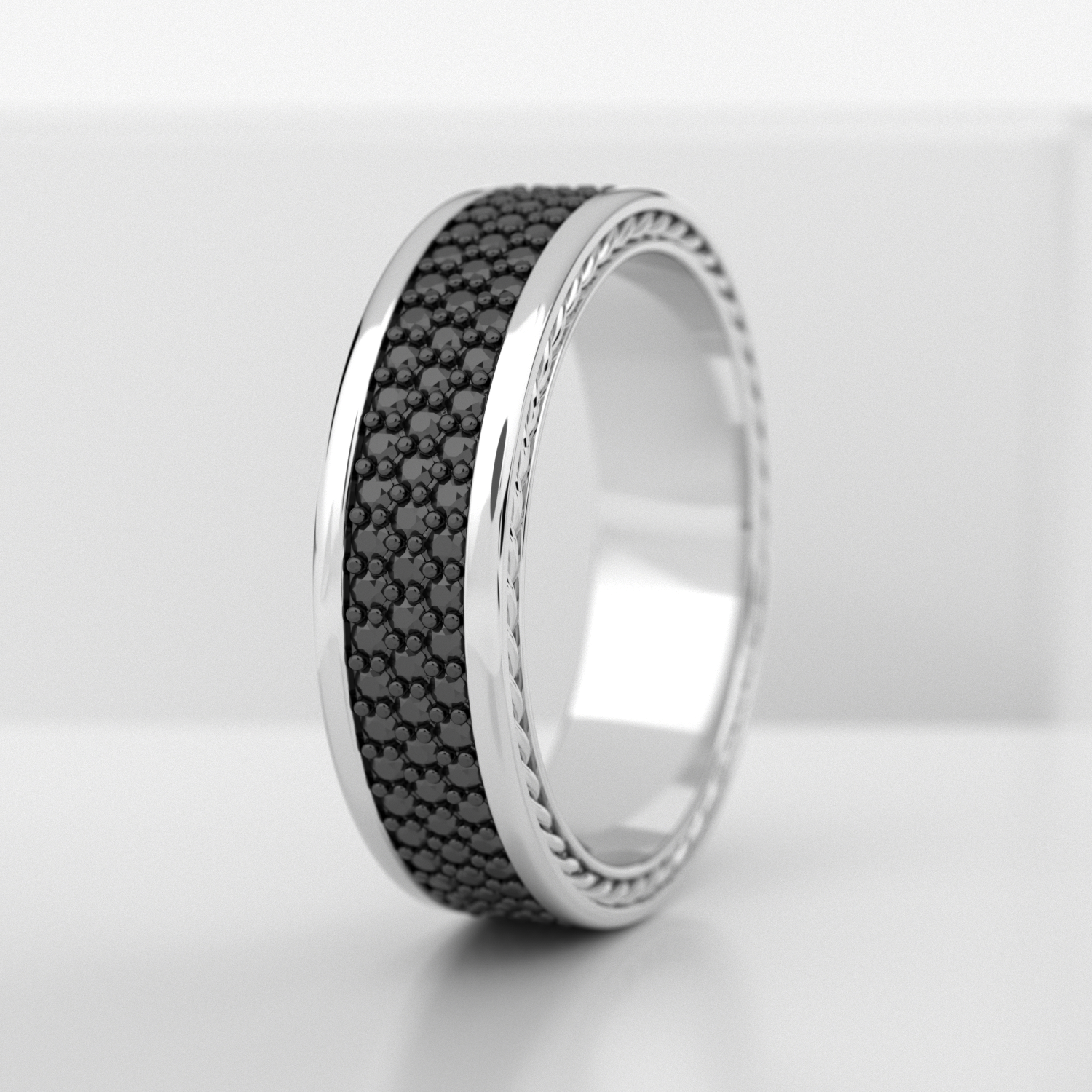 Обручальное мужское кольцо из платины (713M)