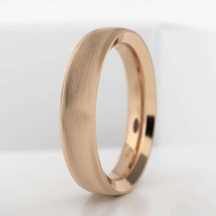 Обручальное мужское кольцо из розового золота 585 пробы (714M)