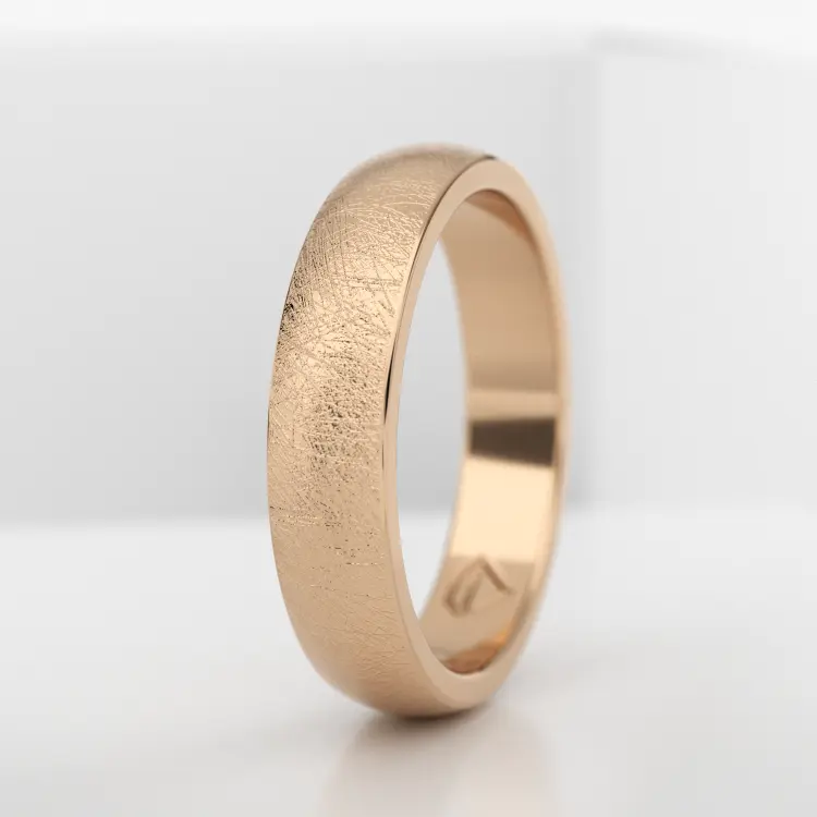 Обручальное мужское кольцо из розового золота 585 пробы (716M)