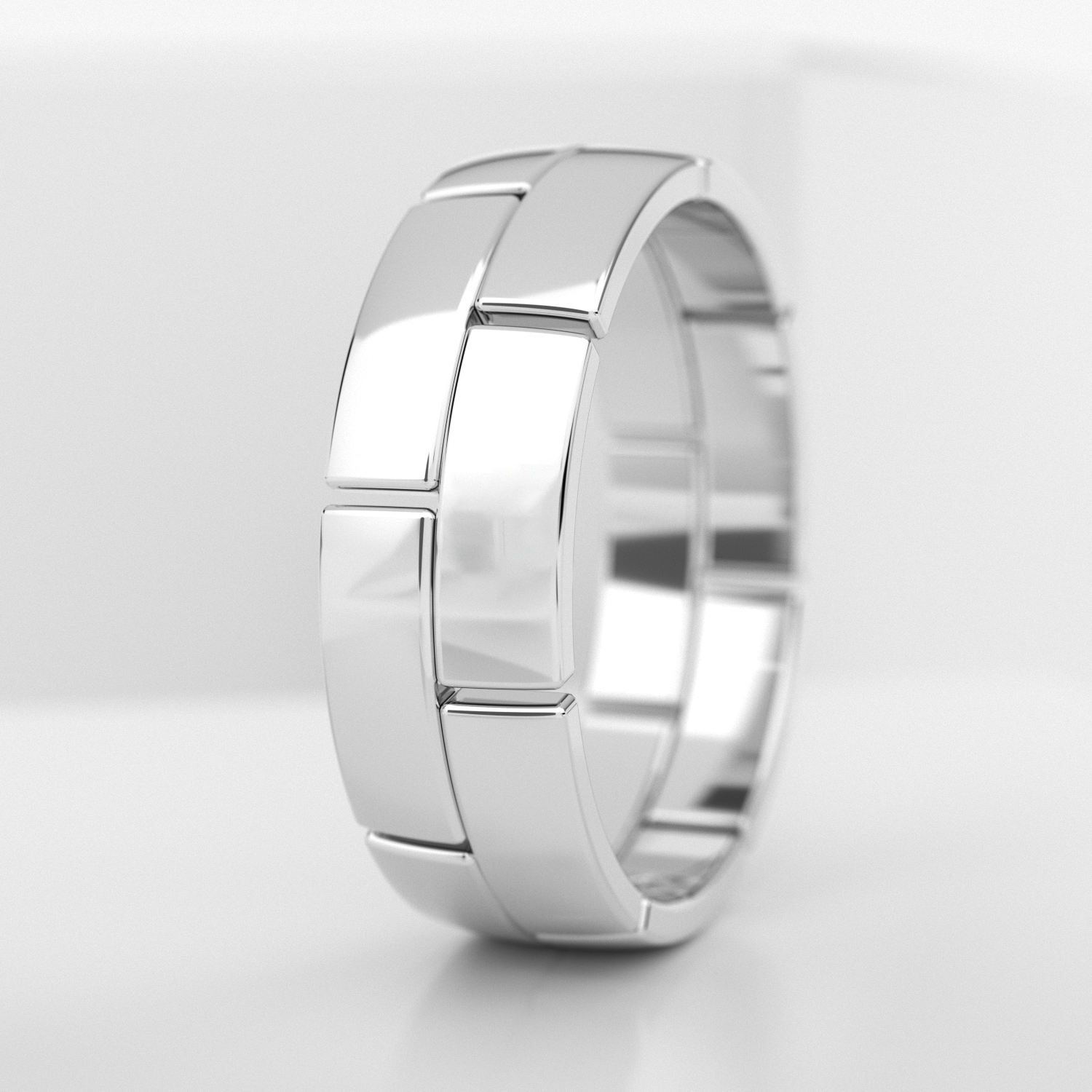 Обручальное мужское кольцо из платины (717M)