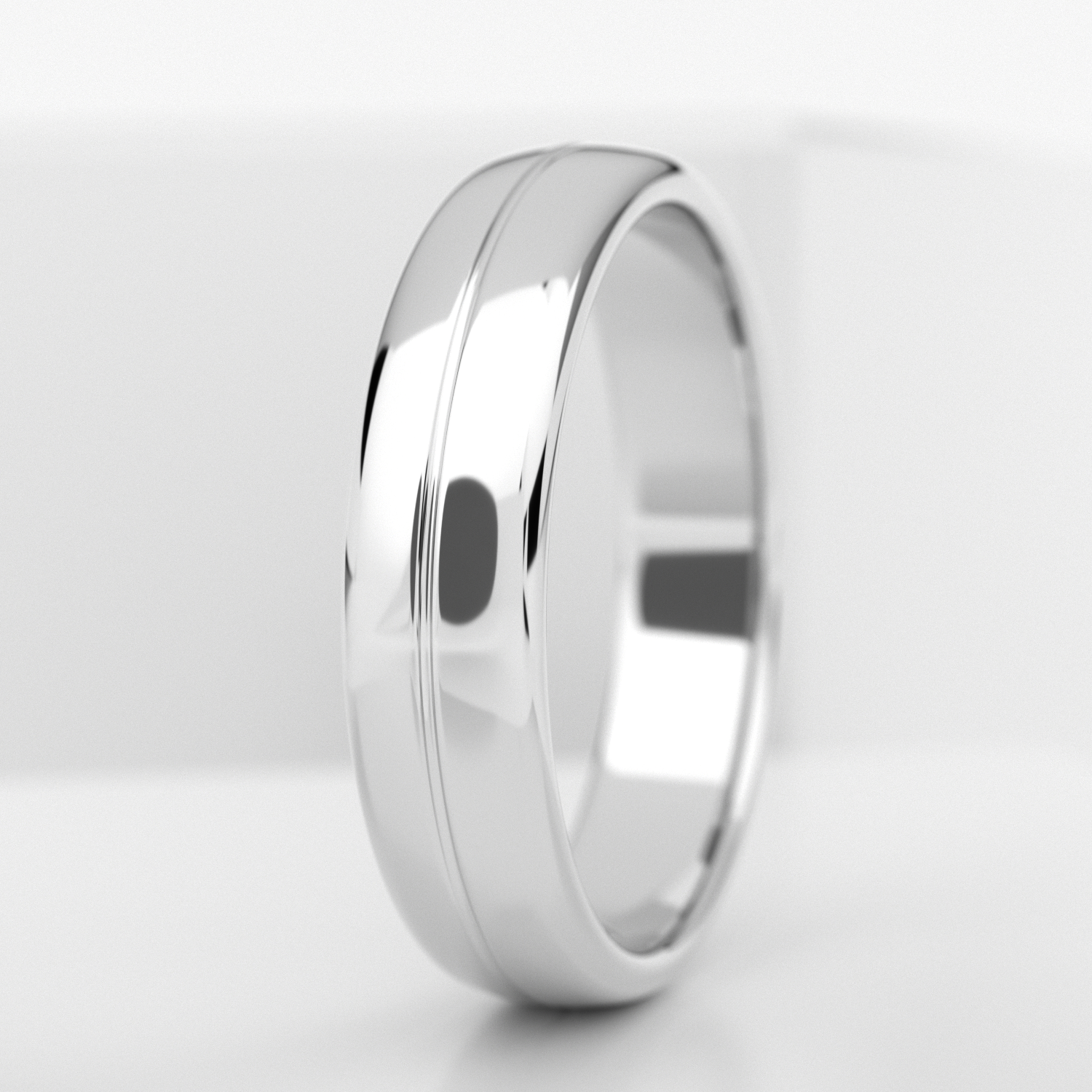 Обручальное мужское кольцо из платины (723M)