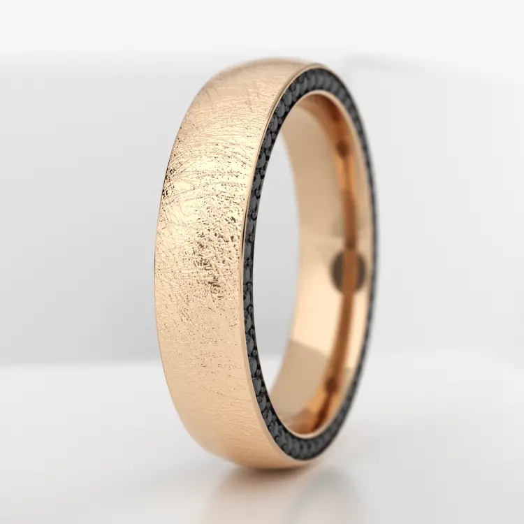 Обручальное мужское кольцо из розового золота 585 пробы (726M)