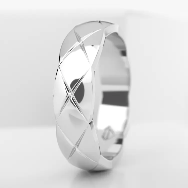 Обручальное мужское кольцо из платины (736M)