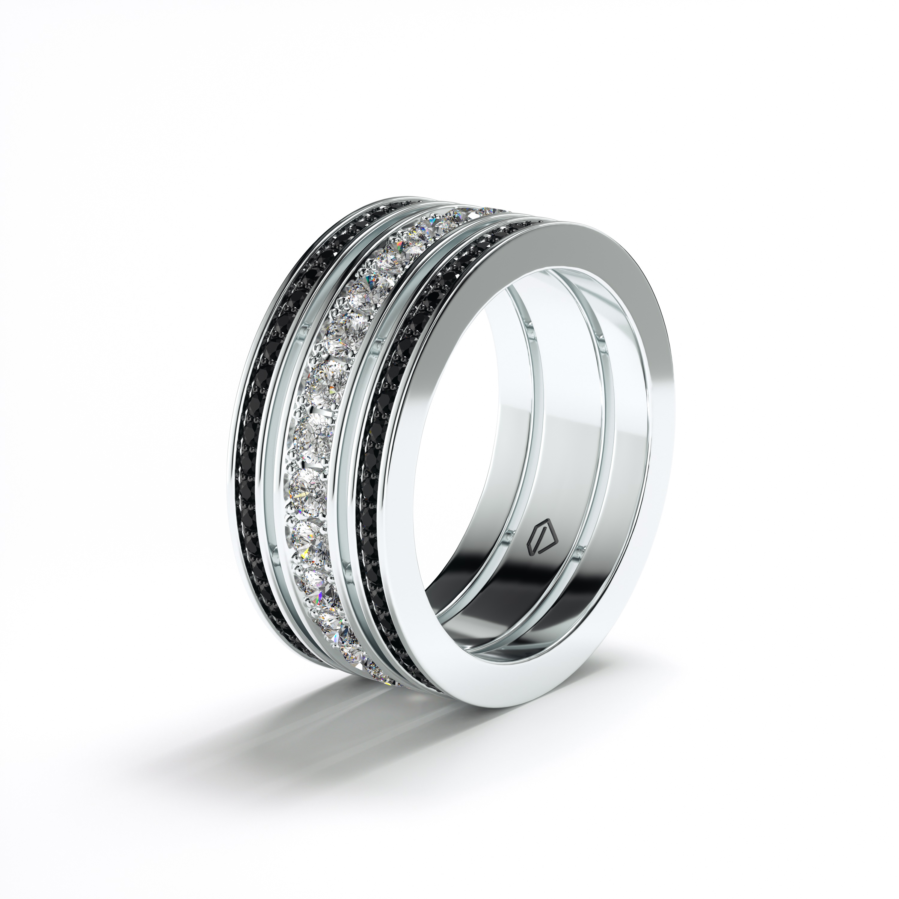 Обручальное женское кольцо из белого золота 750 пробы (731L)