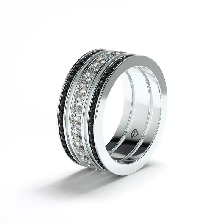 Обручальное женское кольцо из белого золота 585 пробы (731L)