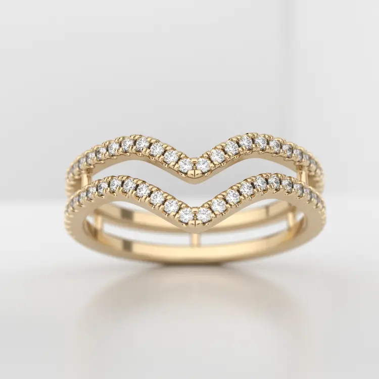 Обручальное женское кольцо из желтого золота 585 пробы (unicue3001)