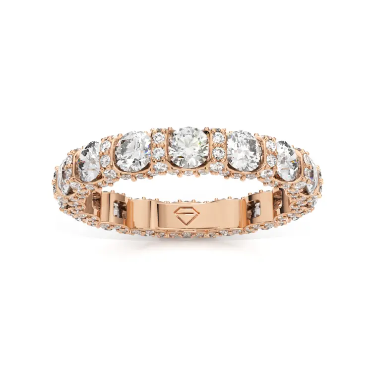 Одиночные обручальные кольца из розового золота 585 пробы (3008)