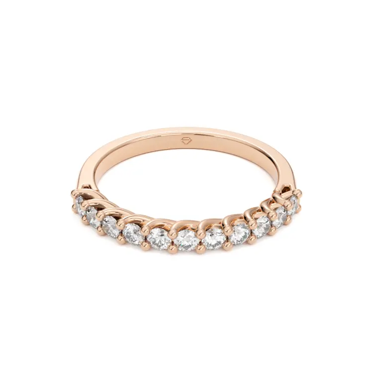 Одиночные обручальные кольца из розового золота 585 пробы (3017)
