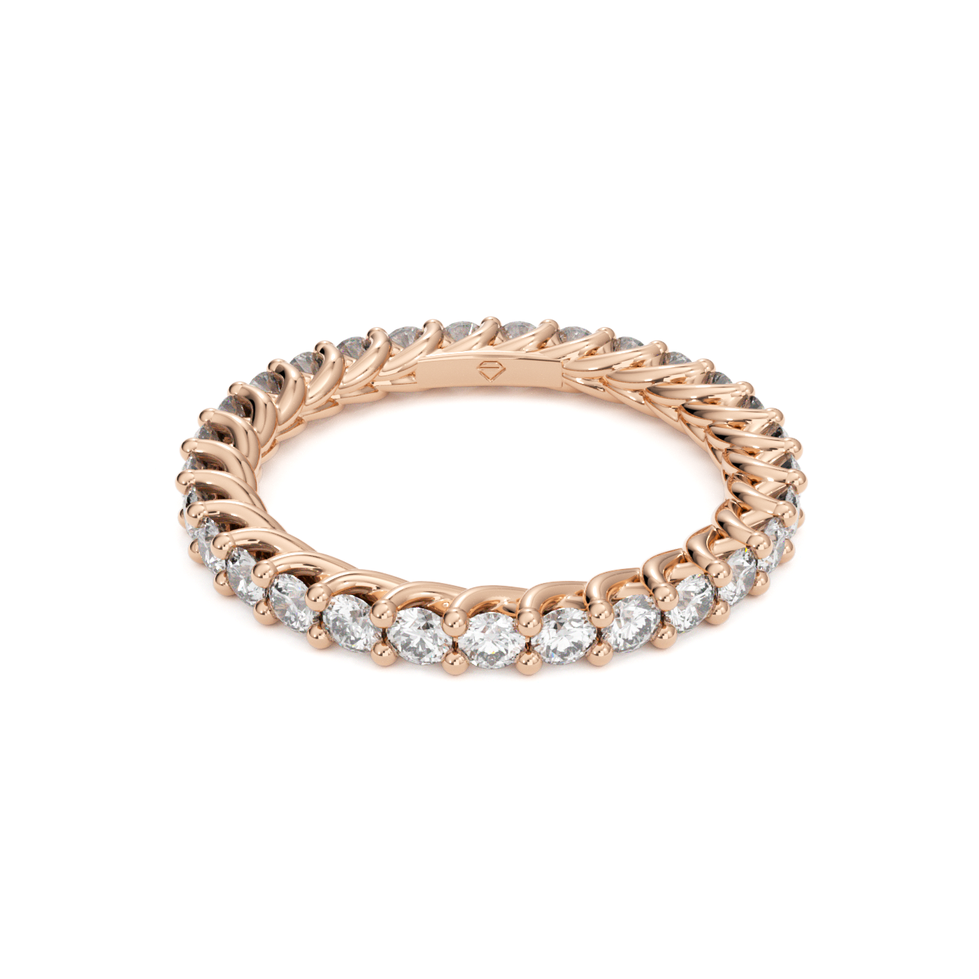 Одиночные обручальные кольца из розового золота 585 пробы (3018)