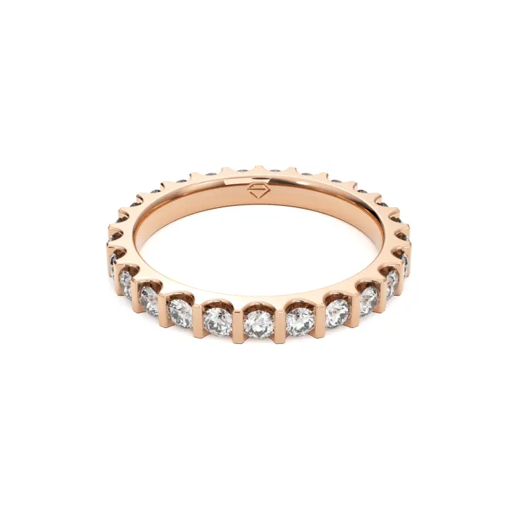 Одиночные обручальные кольца из розового золота 585 пробы (3021)