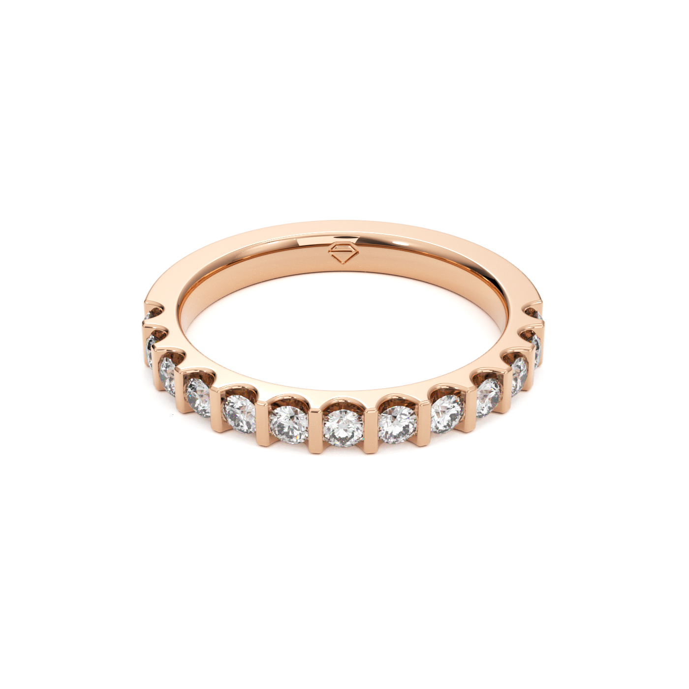 Одиночные обручальные кольца из розового золота 585 пробы (3022)